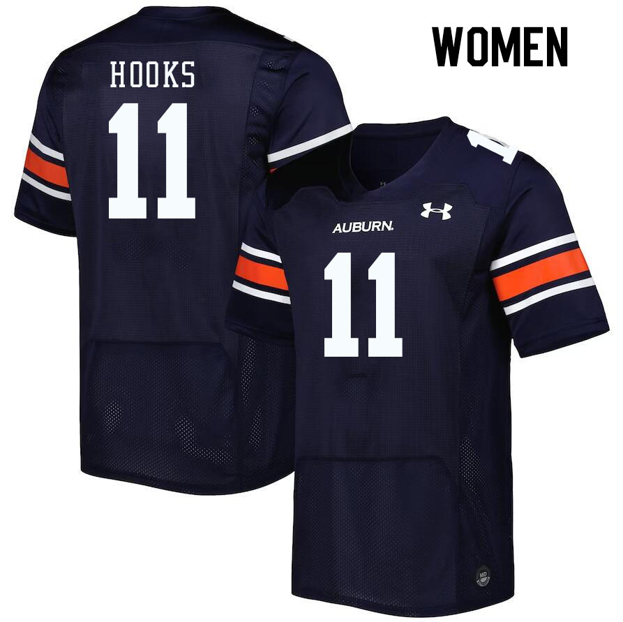 Women #11 Shane Hooks Auburn Tigers College Football Jerseys Stitched Sale-Navy